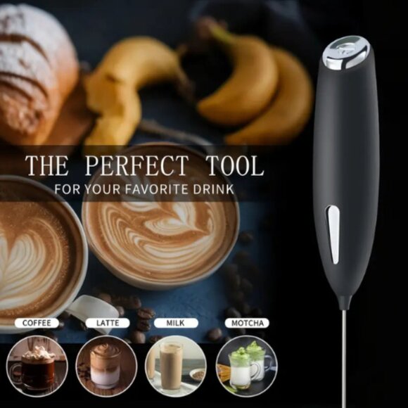 Powerful 10000 RPM Handheld Electric Milk Frother Drink Mixer Battery Operated - Picture 5 of 10